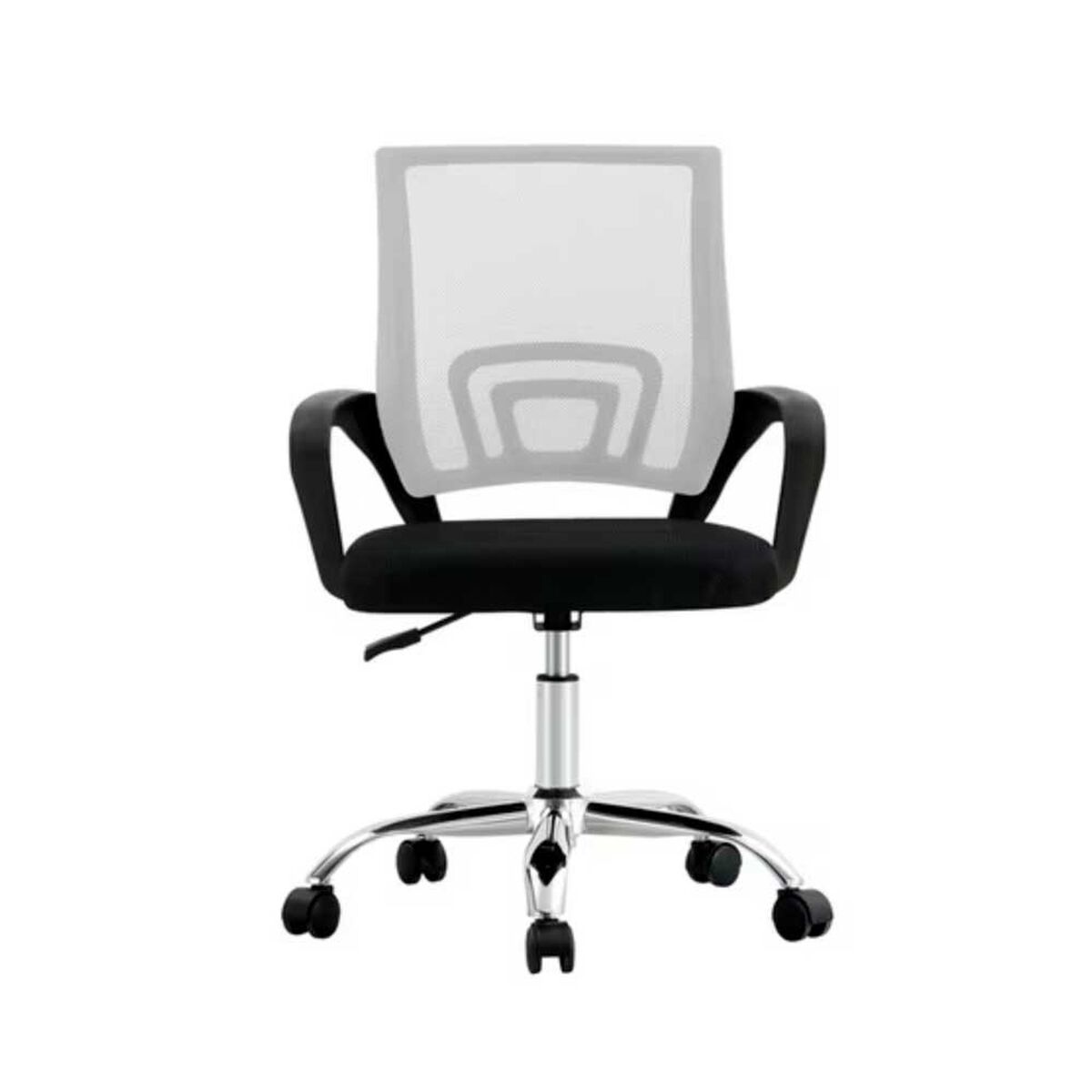 Combo Oficina Escritorio Wengue + Silla New York Negra y Blanca Arthome