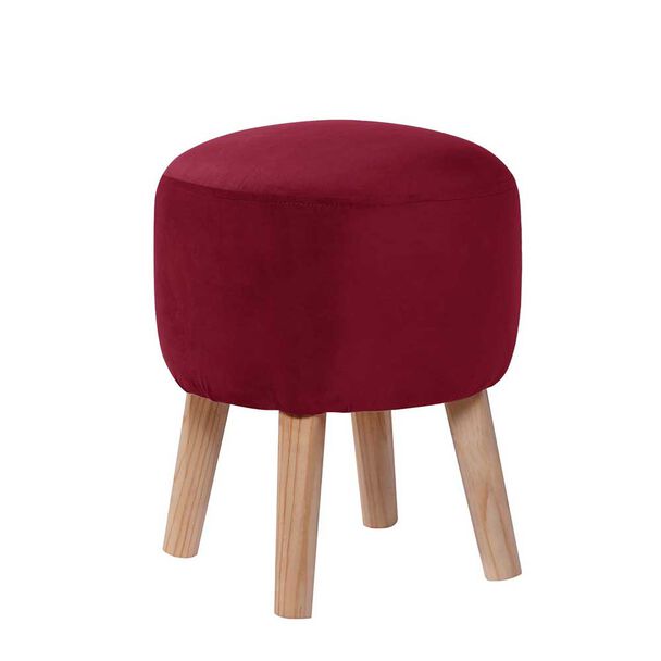Pouf Latam Home Nantes Tela Velvet Burdeo