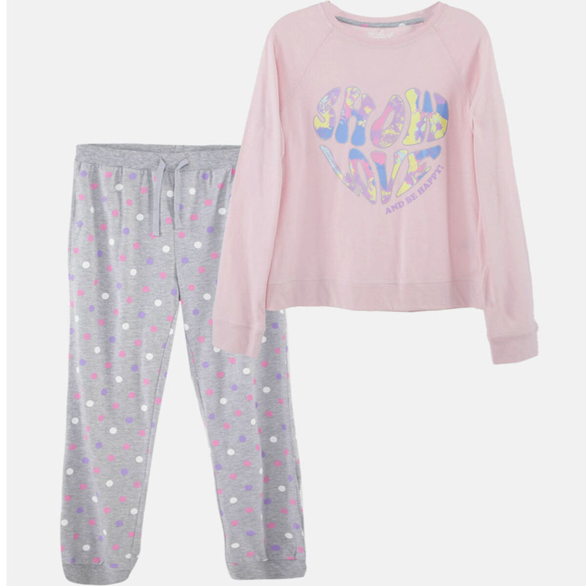 Pijama Manga Larga de Algod&oacute;n Ni&ntilde;a Mila