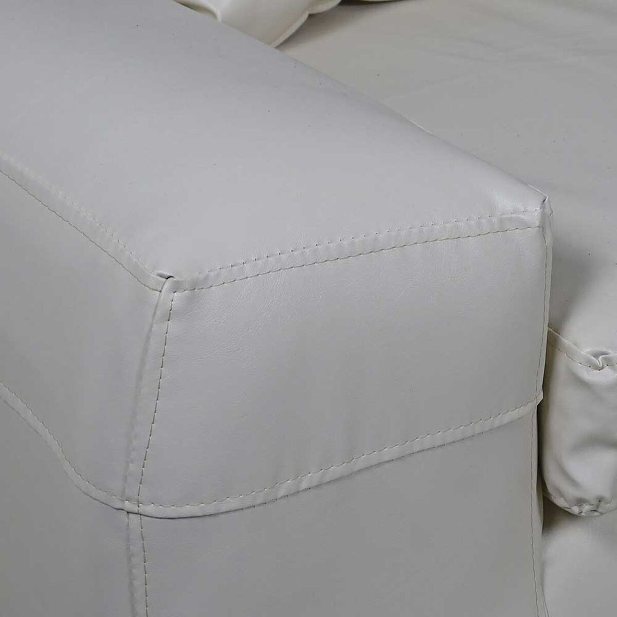 Sofá Elegant Detail Houston 3 Cuerpos Blanco
