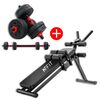 Banca Abdominal K-FIT + Set de Mancuernas K-FIT con Barra Ajustable 15Kg