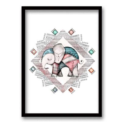 Imagen 1 del producto Cuadro Decorativo Retela Triangle Elephant 70 x 50 cm