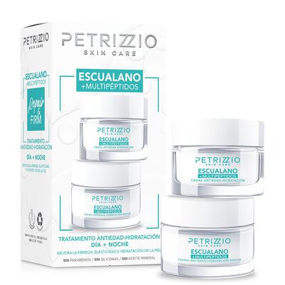 Imagen 1 del producto Set Crema Antiedad Día y Noche Escualano + Multipéptidos Petrizzio