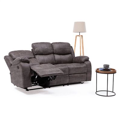 Sofá Reclinable Manual VYS SPA Isabel 3 Cuerpos Café