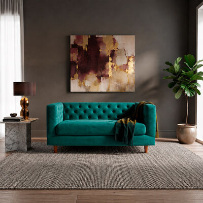 Sof&aacute; Tela Velvet Latam Home Brescia 2 Cuerpos