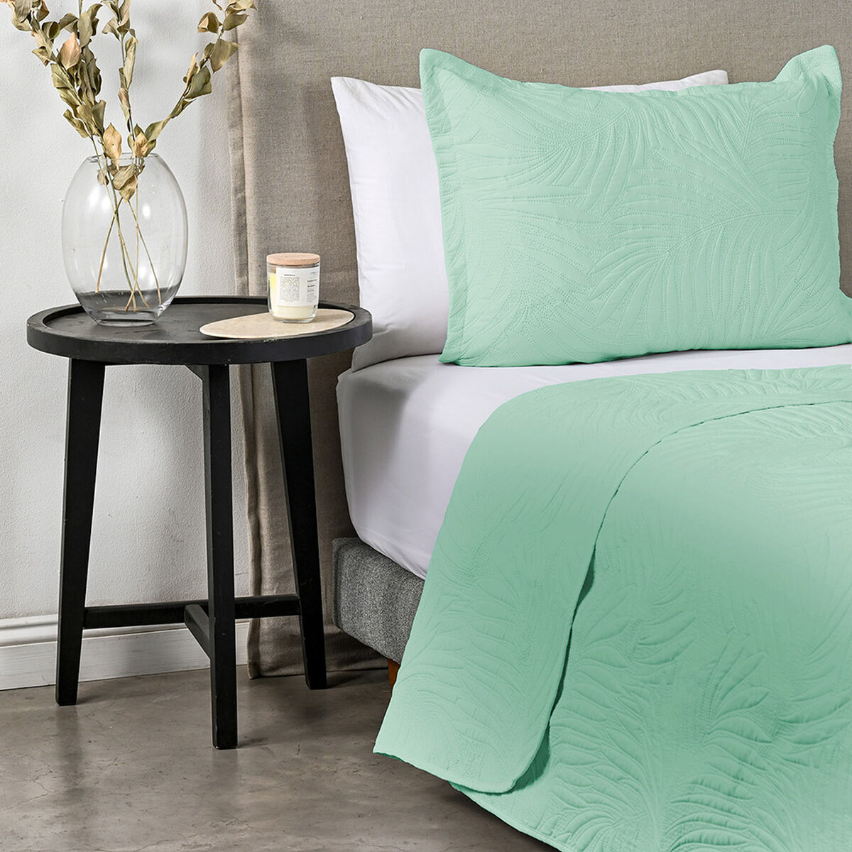 Quilt American Family Marquis Heatpress 1,5 Plazas Verde