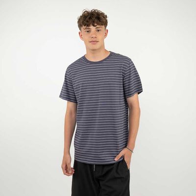 Polera Manga Corta Hombre Cutback Azul, Gris, Negro