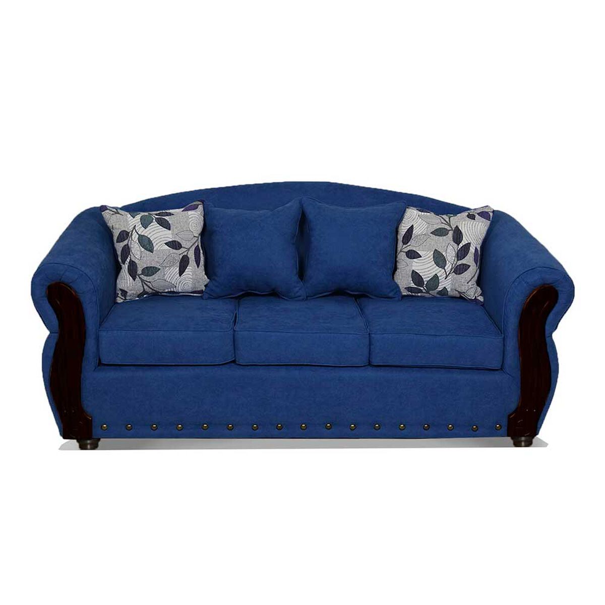 Sofá Elegant Detail Bartolucci 3 Cuerpos Azul
