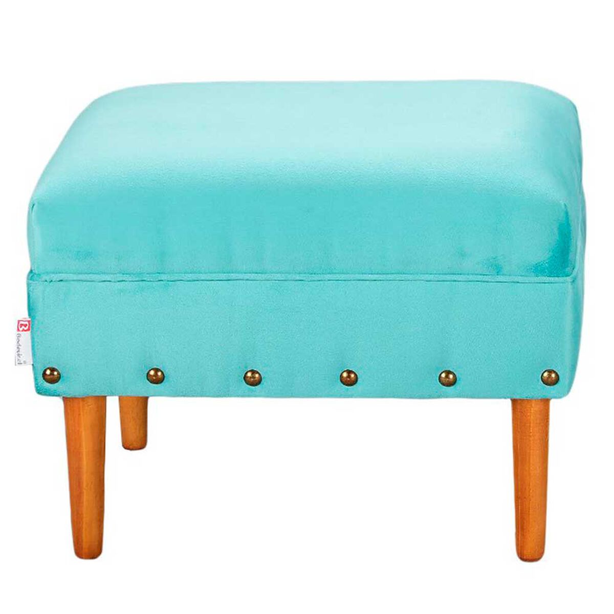 Pouf Bodevir Provenza Tacha Felpa 04 Turquesa&nbsp;