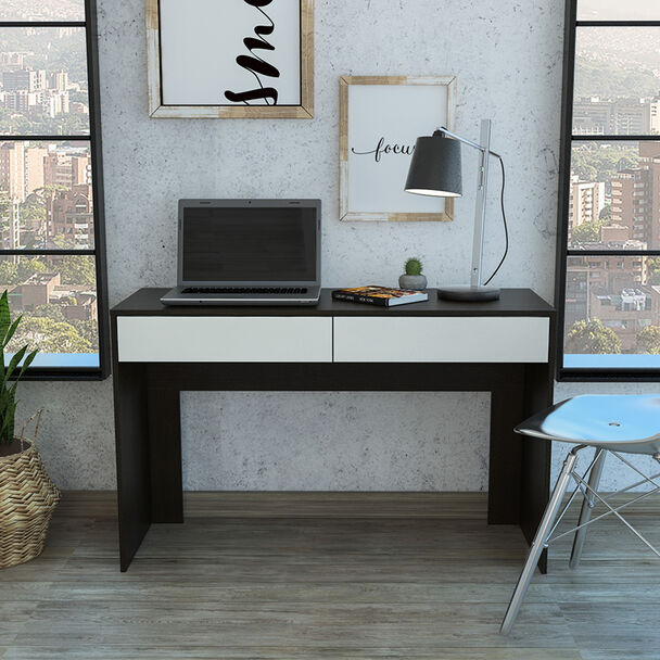 Escritorio TuHome Acre Wengue /Blanco