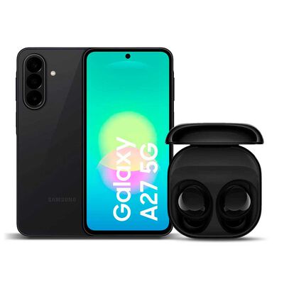 Combo Celular Samsung Galaxy A27 5G 128 GB 6,7" Negro + Aud&iacute;fonos Bluetooth Samsung Galaxy Buds Core Negro