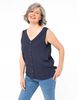 Blusa Sin Mangas Botones Cuello V Escote Espalda V Mujer Portman Club
