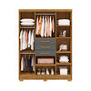 Closet Vekkahome Taurus 6 Puertas 3 Cajones Gris