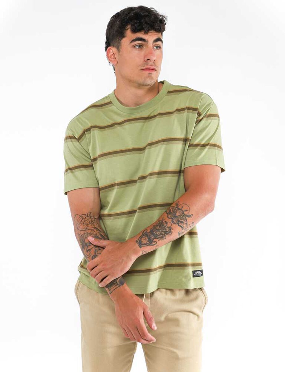 Polera Rayas Manga Corta Hombre Icono