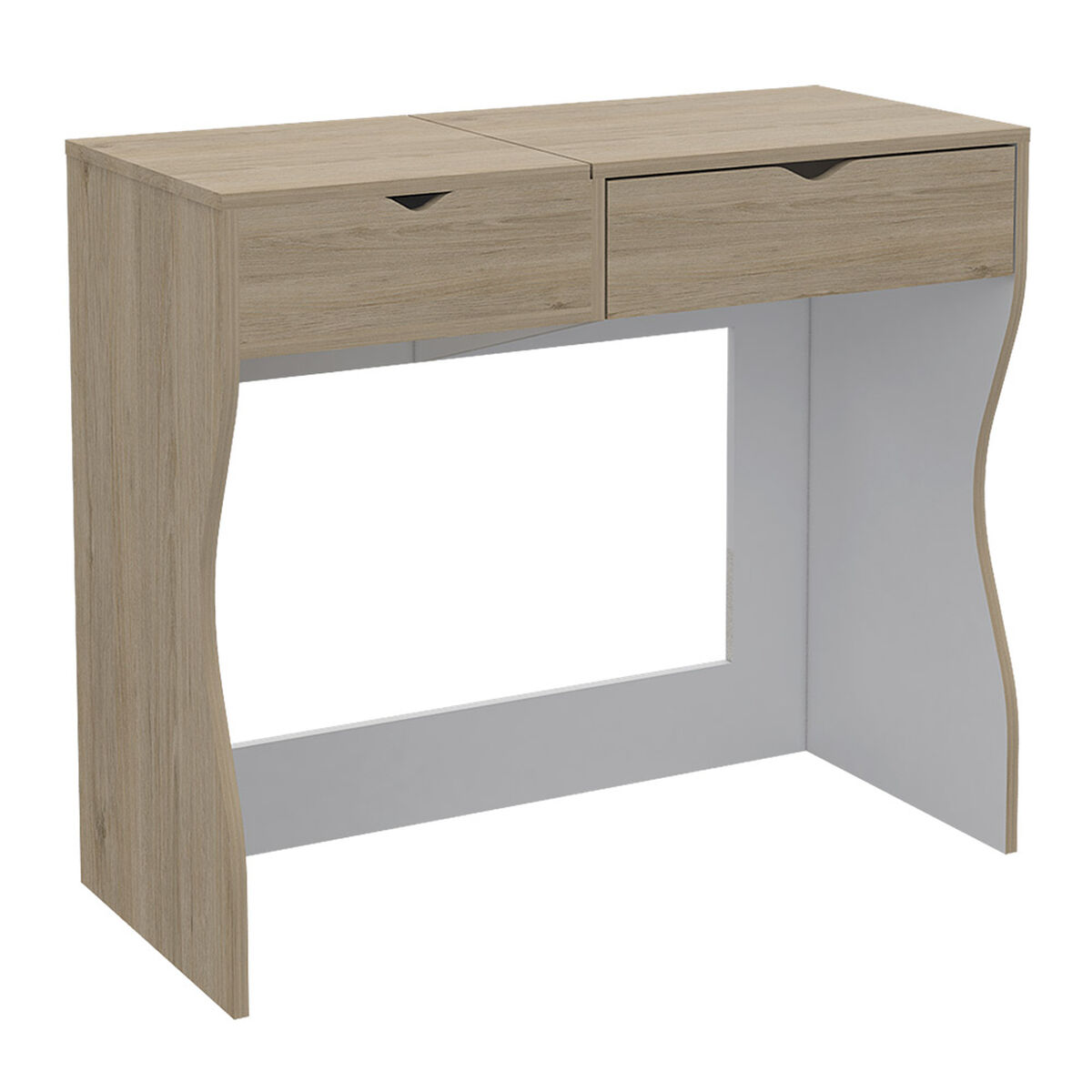 Mueble De Tocador + Zapatero Con Espejo Perla