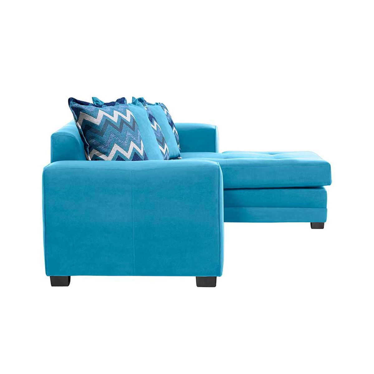 Sof&aacute; Seccional Derecho Living Factory Milan 3 Cuerpos Azul Piedra