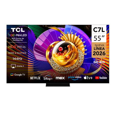 SmartTV  TCL 55C7L  SQD-Mini LED 4K Google TV 55 pulgadas Negro