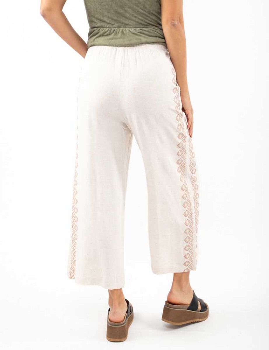 Pantalón Lino Recto Mujer Alma
