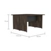 Escritorio Recto TuHome Home Office Negro Soft Coñac