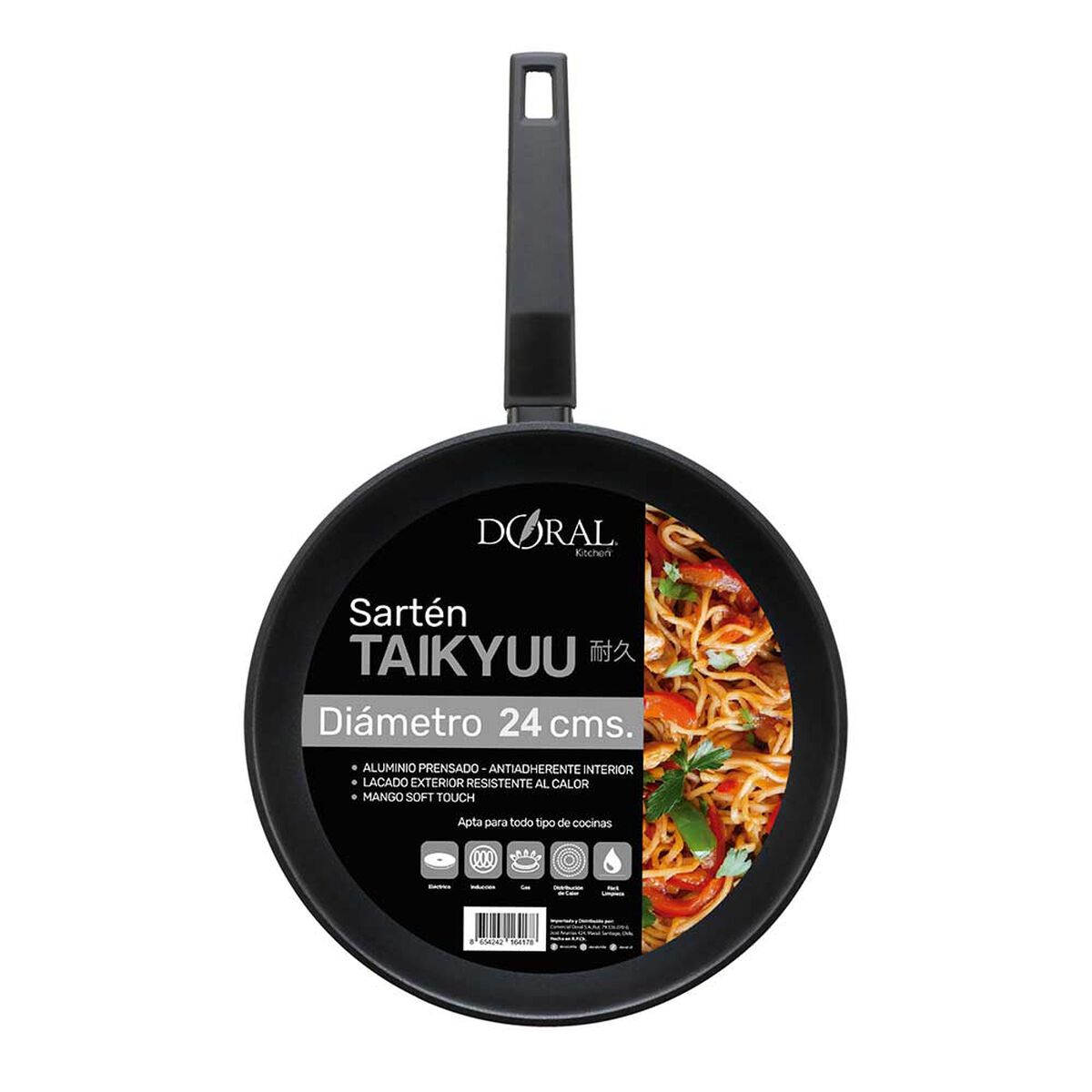 Sart&eacute;n Alumnio Doral Taikyuu 24 cm Negro