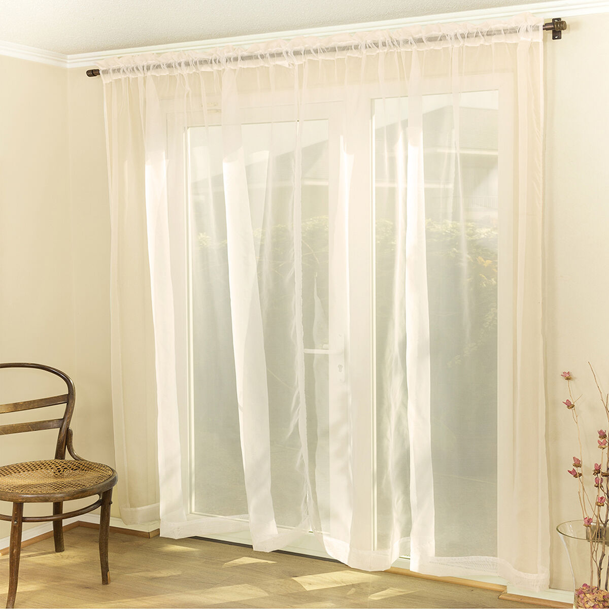 Juego Velos Doral Presilla 220 x 145 cm Crudo