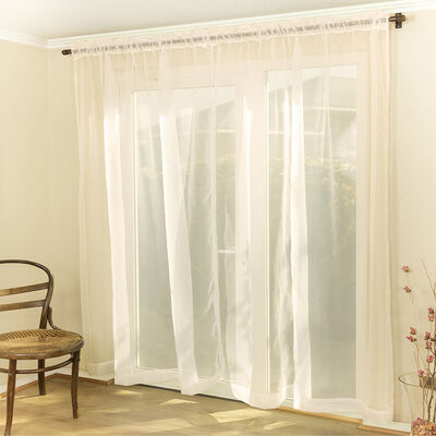 Imagen 1 del producto Juego de Velos Doral Liso Presilla 140 x 220 cm Crudo