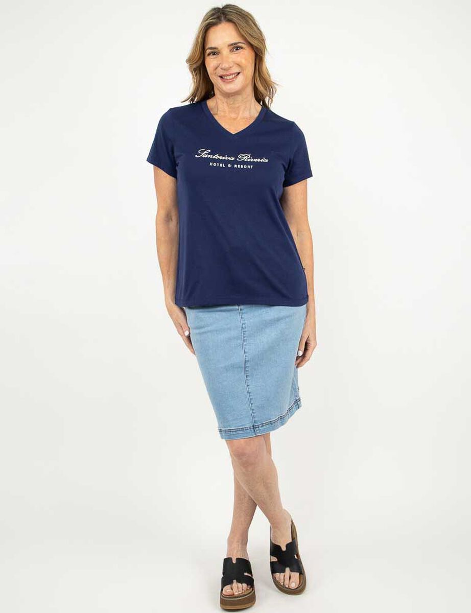 Polera Manga Corta Mujer Portman Club