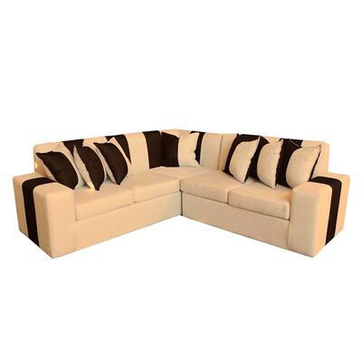 Sof&aacute; Secccional Muebles MYM Victor 4 Cuerpos Beige Caf&eacute;