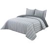 Quilt Bordado Vekka 2 Plazas Nako Gris