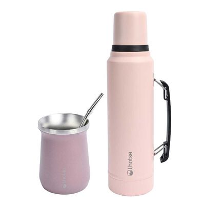 Termo para Líquido Lhotse Classic 1,3 Litros + Mate Rosa