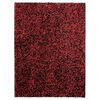 Alfombra Shaggy Bicolor 150 X 200 Cm Red Black