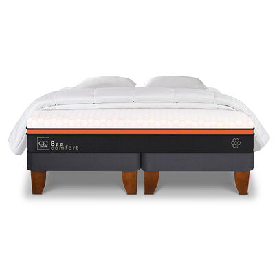 Cama Europea CIC Base Dividida King Bee Comfort + Almohadas + Plumón