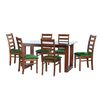 Juego de Comedor Latam Home Pamplona Segovia 6 Sillas PU Rojo
