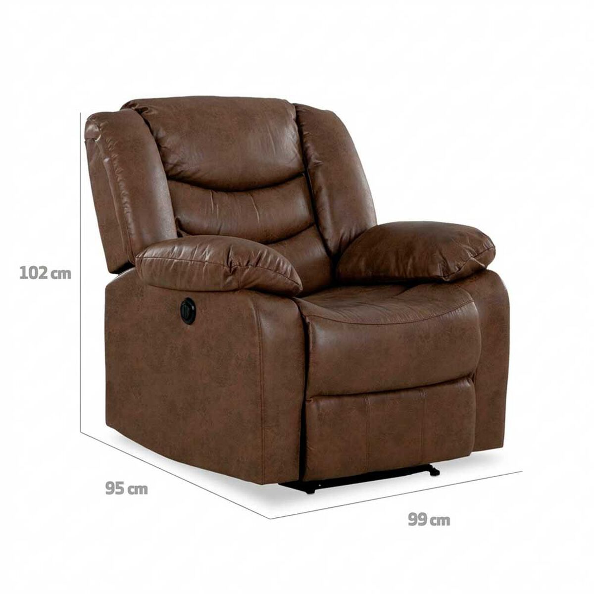 Juego de Living Reclinable CIC Domingo 3C+1C+1C Caf&eacute;
