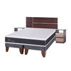 Cama Europea CIC Base Dividida 2 Plazas Ortopedic + Respaldo + 2 Veladores