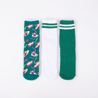 Pack 3 Calcetines Mujer Icono Verde