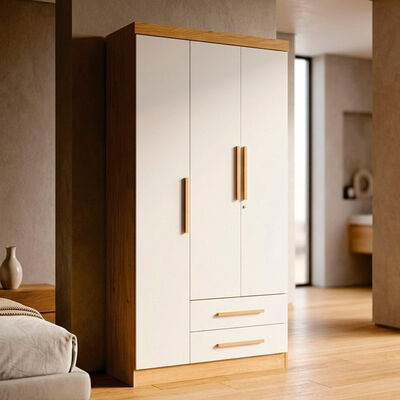 Closet Yardas Leticia 3 Puertas 2 Cajones Freij&oacute; Blanco