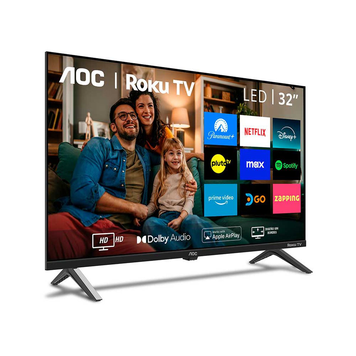 LED 32” AOC 32S5045 Roku TV Smart TV HD