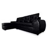 Seccional Izquierdo Elegant Houston Cheise PU 5 Cuerpos Negro