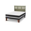Cama Europea CIC 2 Plazas Ortopedic + Respaldo Torino Olivo