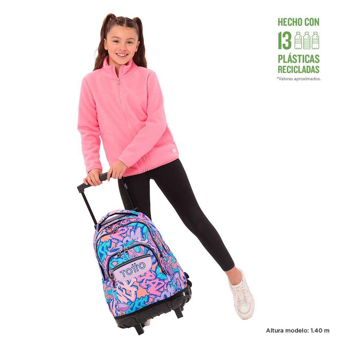 Mochila con Ruedas Multicolor Totto