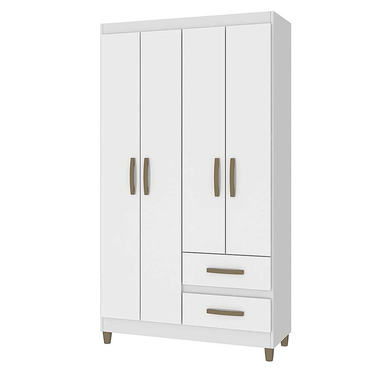 Cl&oacute;set Vekkahome Lisboa 4 Puertas 2 Cajones Blanco