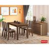 Juego de Comedor Vekkahome Pia Leone 4 Sillas Café
