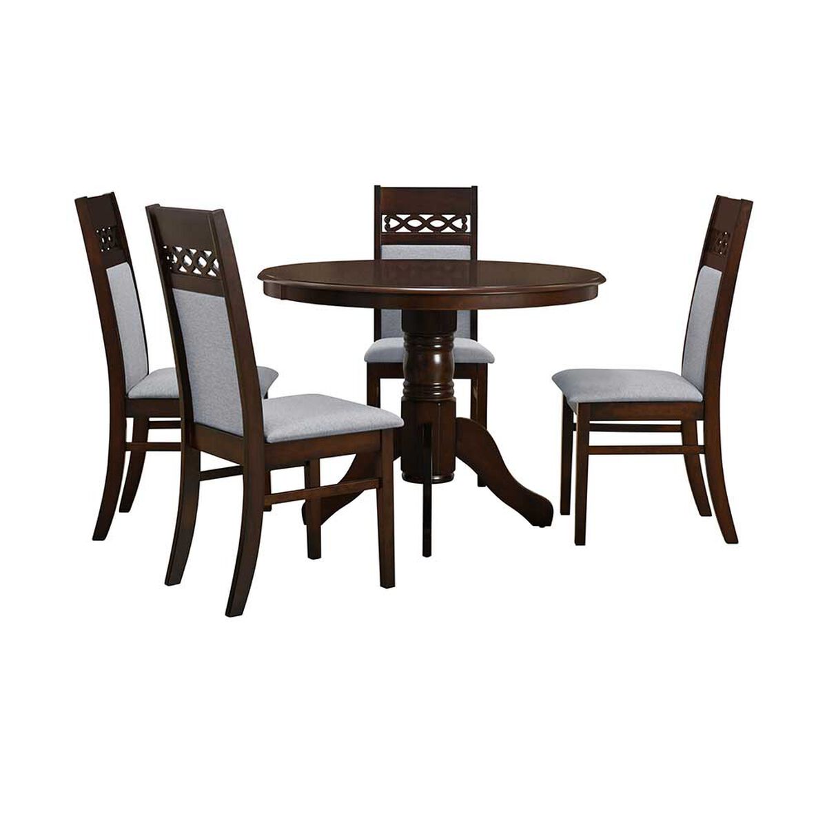 Juego de Comedor Furnitech Island 4 Sillas Gris