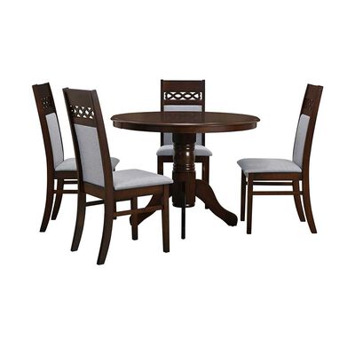 Juego de Comedor Furnitech Island 4 Sillas Gris