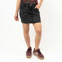 Falda Mini Denim Mujer Fiorucci Negro