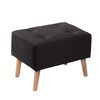 Pouf Latam Home Niza Tela Velvet Negro