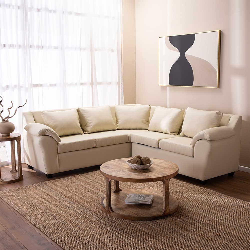Sofá Seccional Muebles MPR Cattaleya 5 Beige