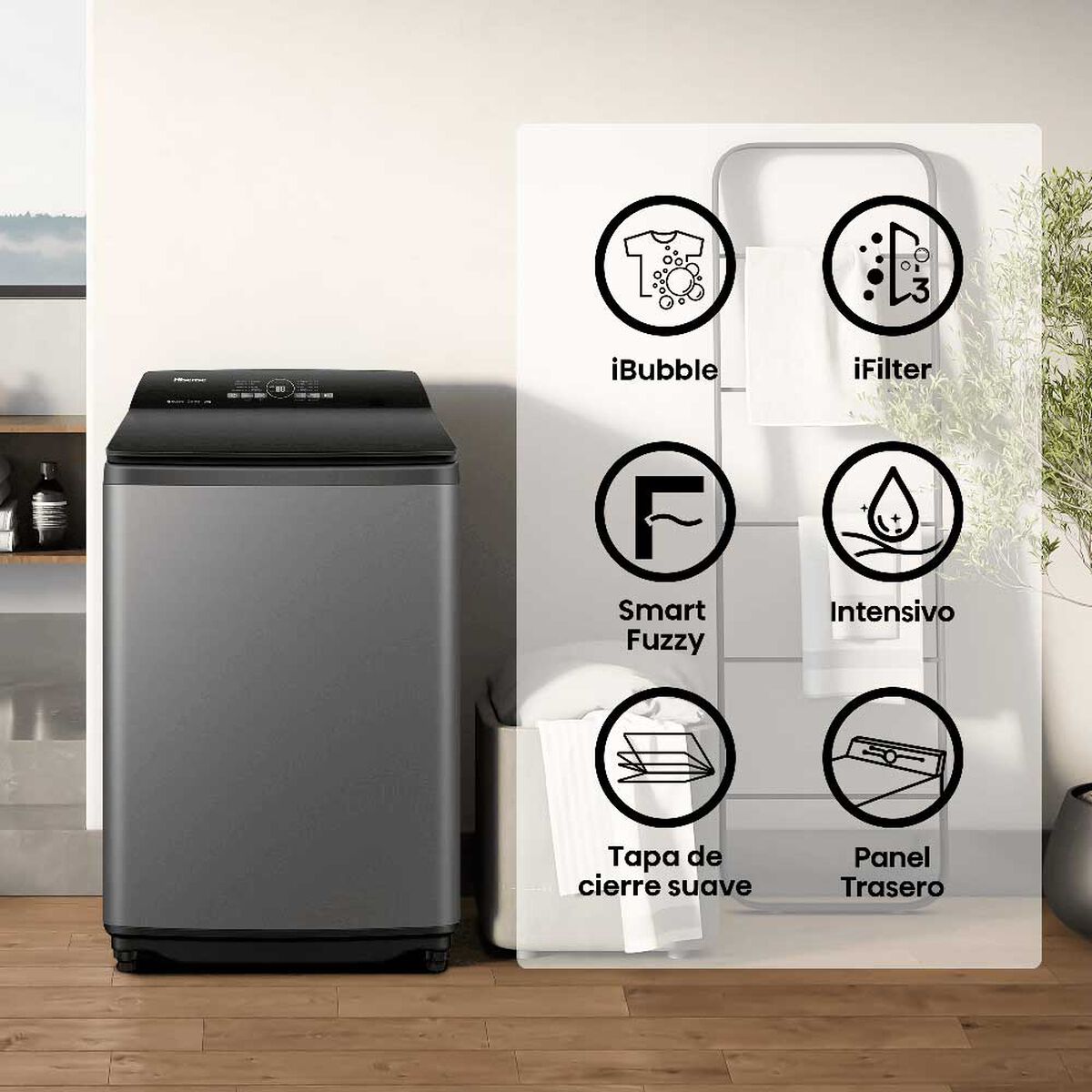Lavadora Hisense WT3I2323UT 23KG