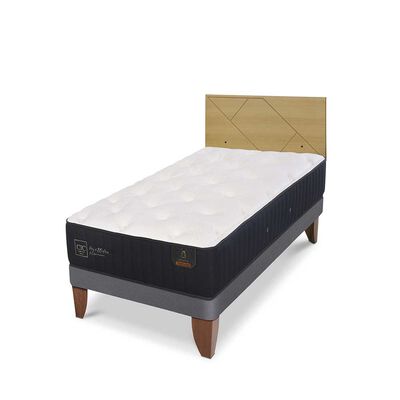 Imagen 2 del producto Cama Europea CIC 1,5 Plazas Premium + Respaldo Villarrica Mostaza